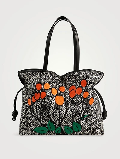 XL Voysey Flamenco Herbarium Jacquard Tote Bag