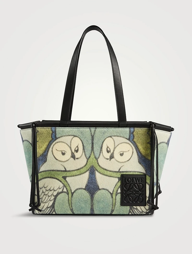 Voysey Cushion Tote Bag In Owl Print