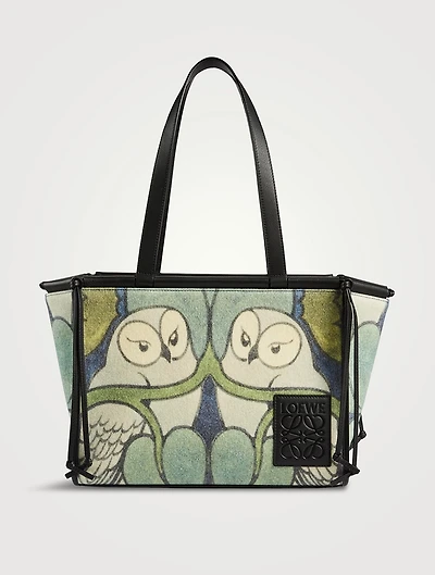 Voysey Cushion Tote Bag In Owl Print