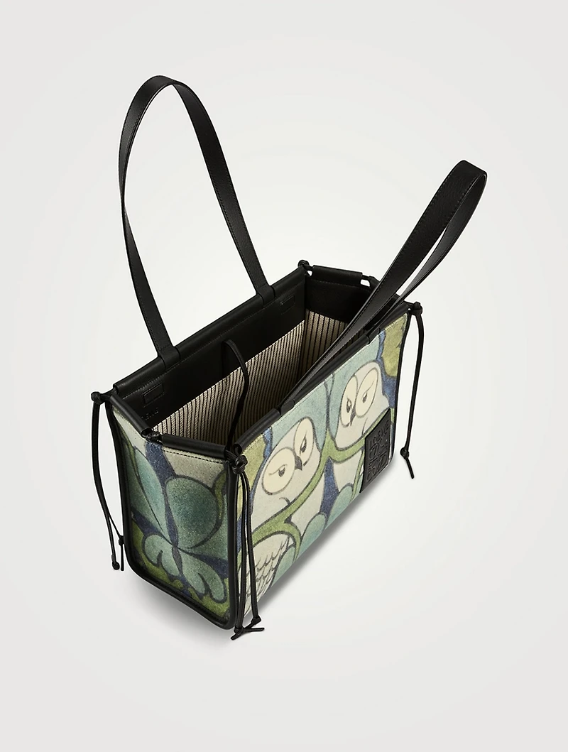 Voysey Cushion Tote Bag In Owl Print