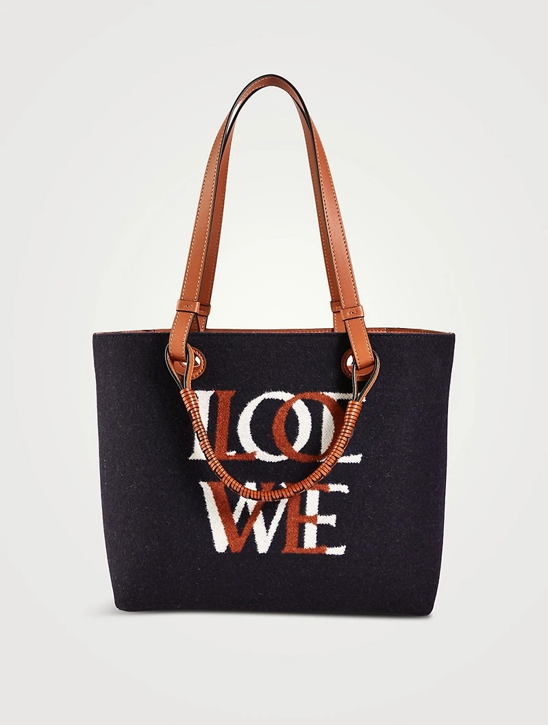Small Anagram Flannel Tote Bag