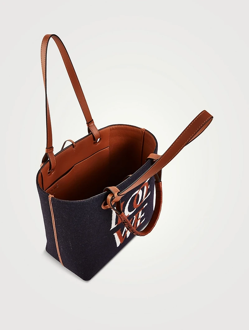 Small Anagram Flannel Tote Bag