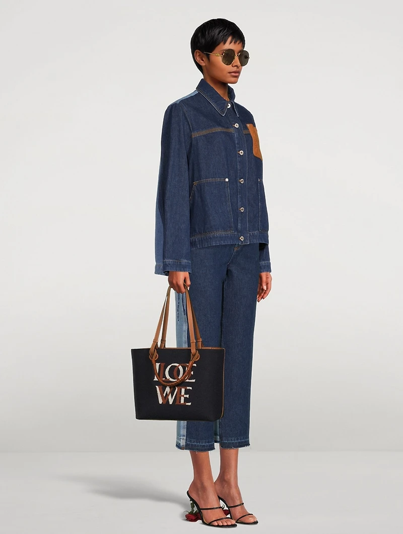Small Anagram Flannel Tote Bag