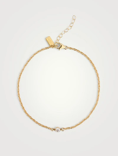 Chateau 14K Gold-Filled Anklet With Crystal