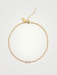 Chateau 14K Gold-Filled Anklet With Crystal