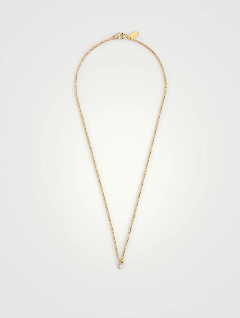 Chateau 14K Gold-Filled Necklace With Crystal