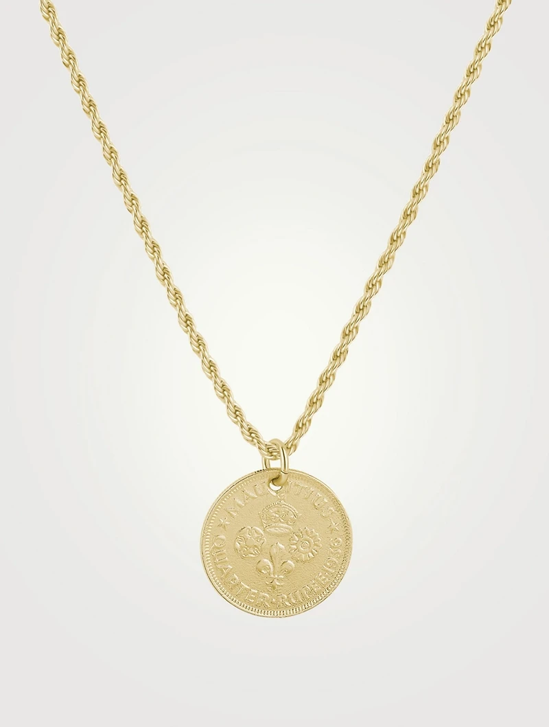 Clover Coin 14K Gold-Filled Necklace