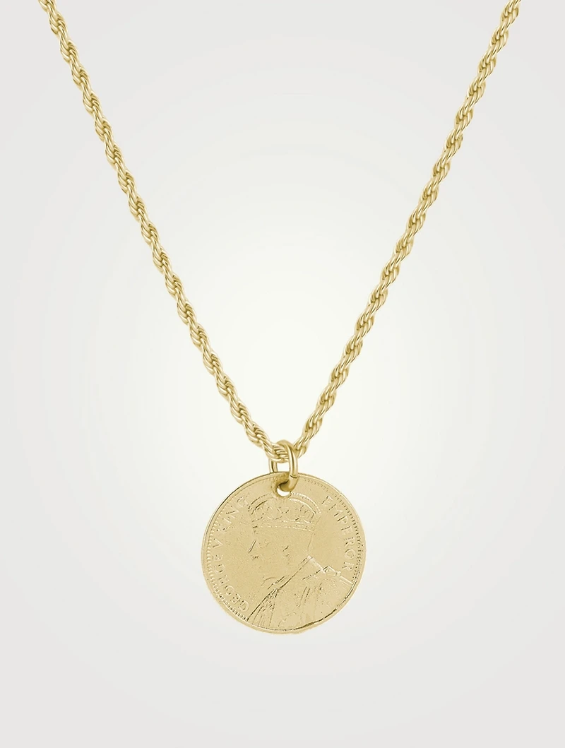Clover Coin 14K Gold-Filled Necklace