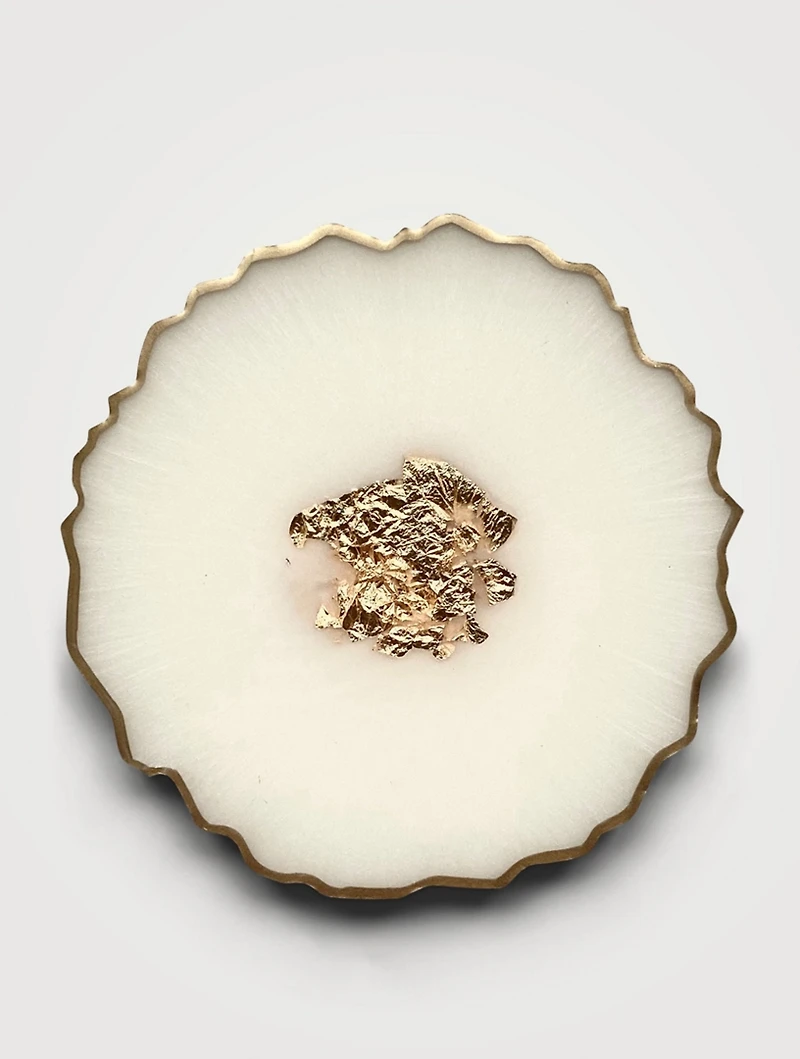 White Moonstone Coasters, Set of Four