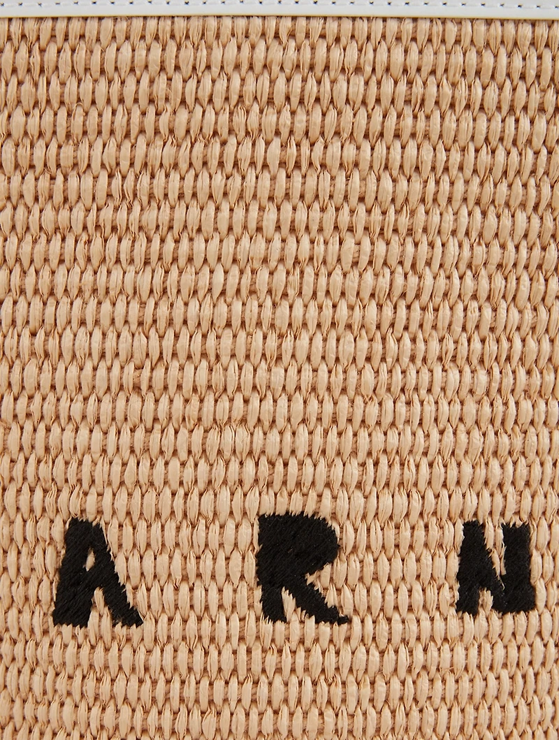 Small Tropicalia Raffia And Leather Tote Bag