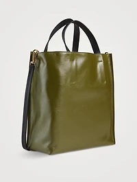 Small Museo Metallic Leather Tote Bag