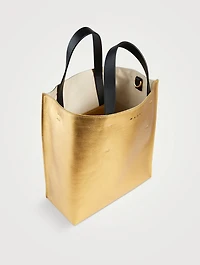 Small Museo Metallic Leather Tote Bag