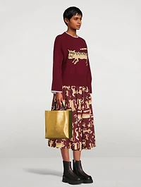 Small Museo Metallic Leather Tote Bag