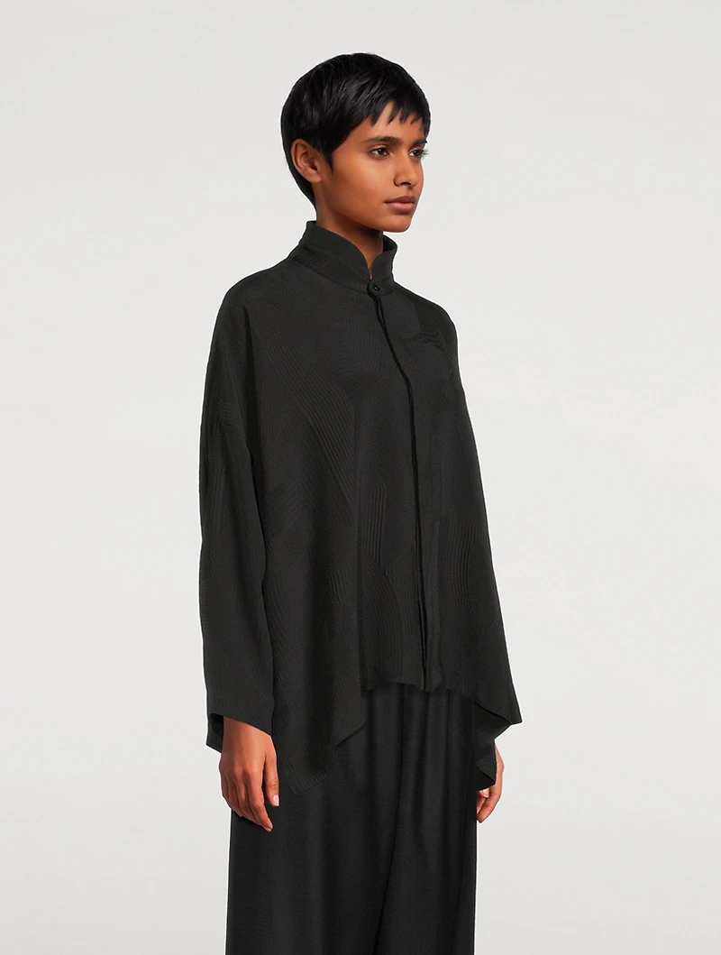 Kyoto Silk Jacquard Shirt