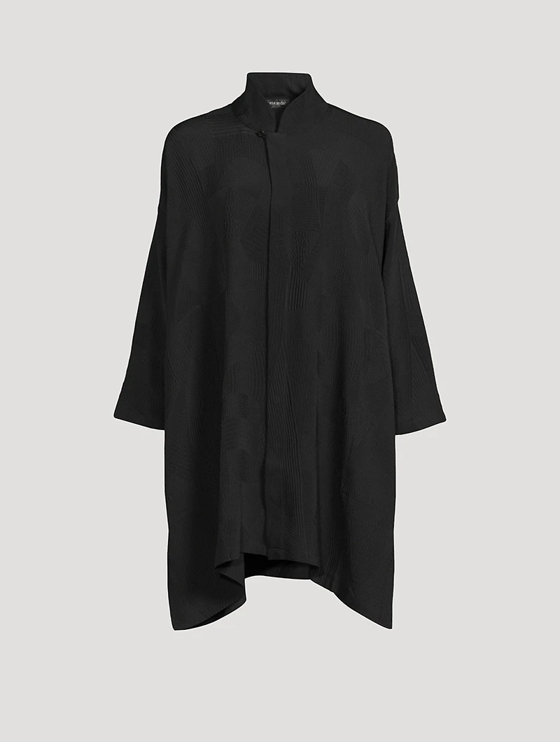 Kyoto Silk Jacquard Long Shirt