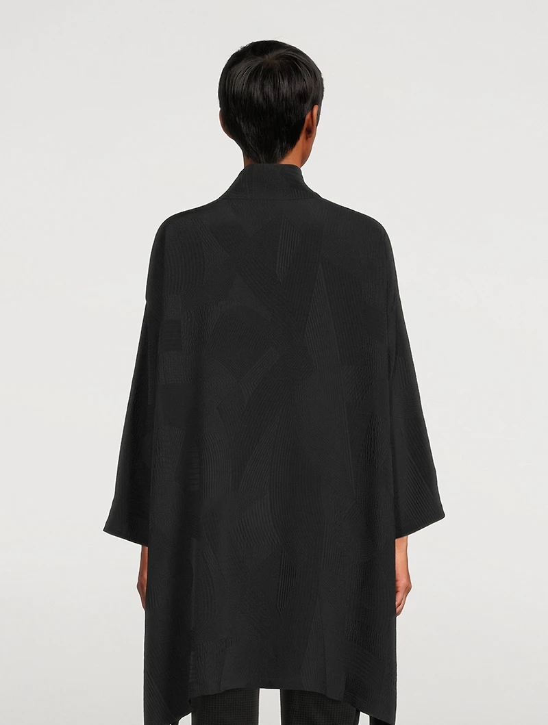 Kyoto Silk Jacquard Long Shirt