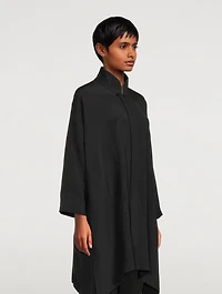 Kyoto Silk Jacquard Long Shirt