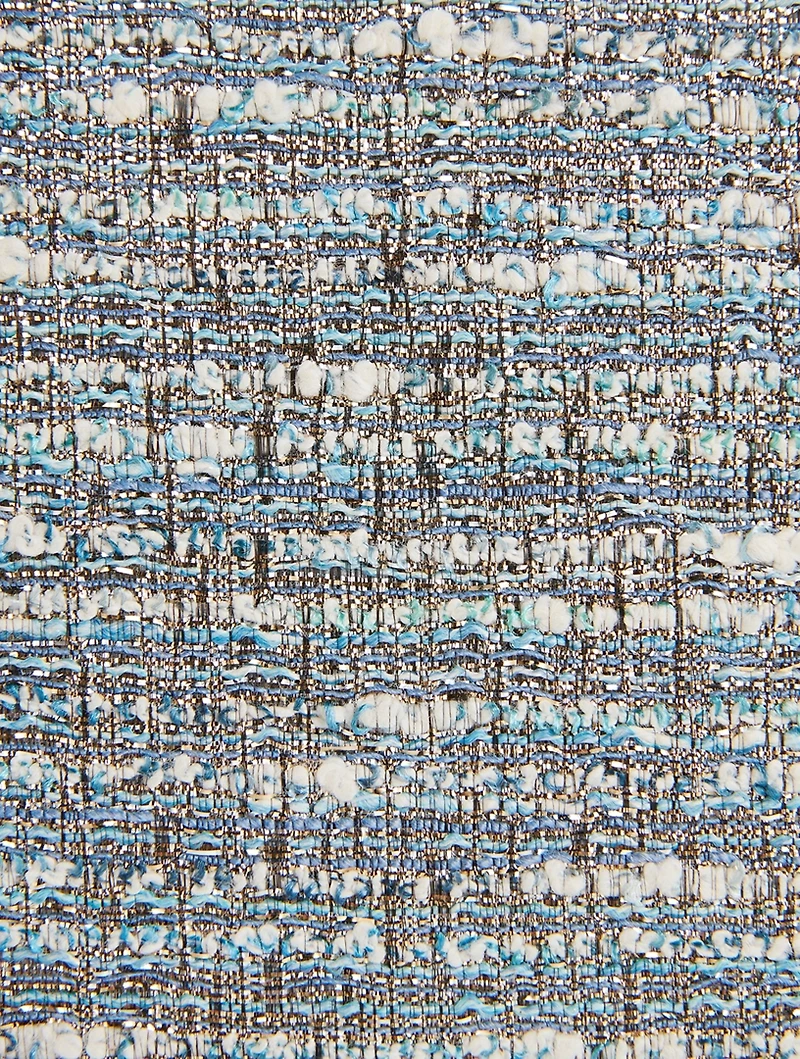 Flower Strass Tweed Clutch