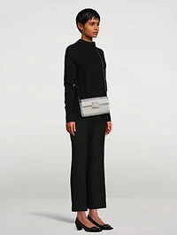 Flower Strass Tweed Clutch