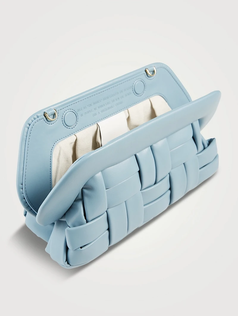 Bios Woven Eco Leather Clutch Bag