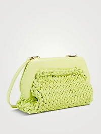 Large Bios Knitted Eco Leather Clutch Bag