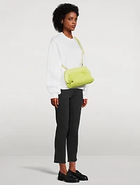 Large Bios Knitted Eco Leather Clutch Bag