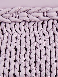 Large Bios Knitted Eco Leather Clutch Bag