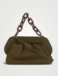 Bios Recycled Nylon Clutch Bag With Chain