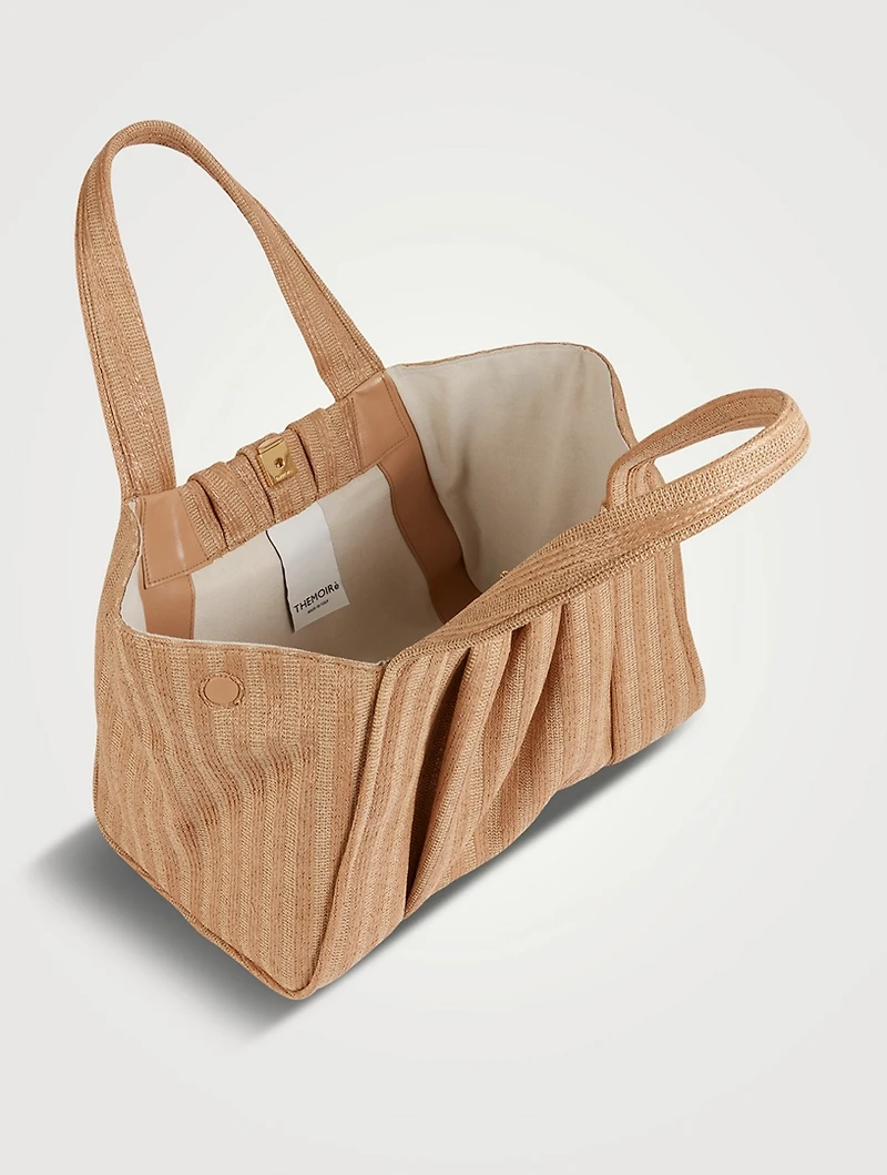 Iridia Marina Braided Eco Leather Tote Bag