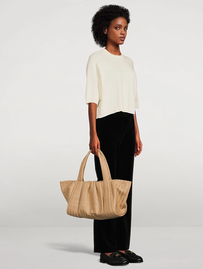 Iridia Marina Braided Eco Leather Tote Bag