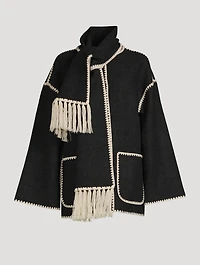 Whipstitched Scarf Jacket