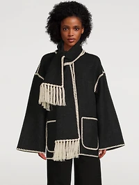 Whipstitched Scarf Jacket