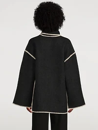 Whipstitched Scarf Jacket