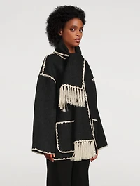 Whipstitched Scarf Jacket