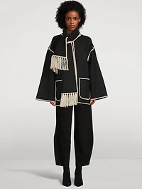 Whipstitched Scarf Jacket