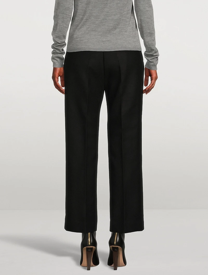Cropped Kick Wool Trousers