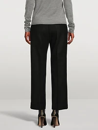 Cropped Kick Wool Trousers