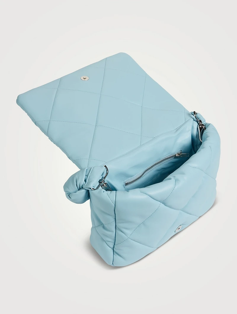 Mini Wanda Quilted Faux Leather Clutch