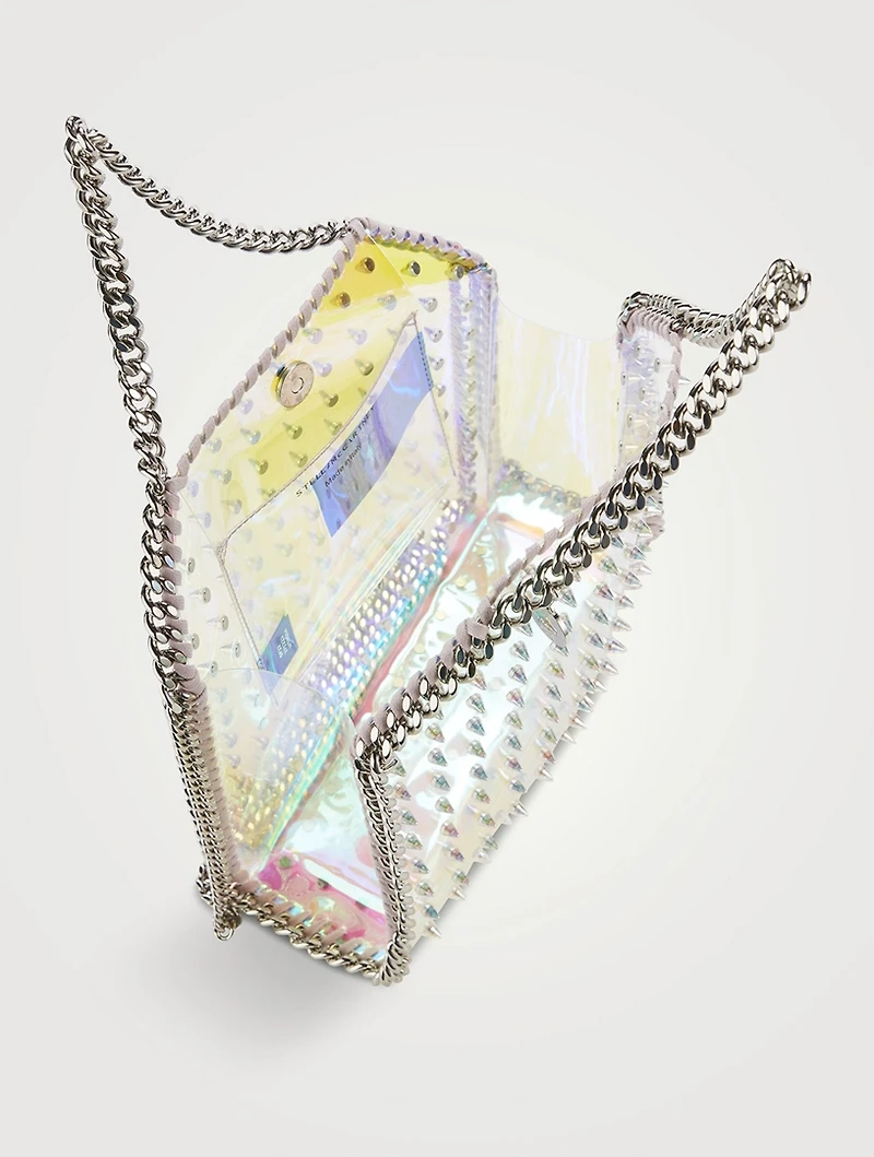 Mini Falabella Holographic Tote Bag with Studs