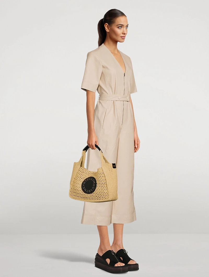 Stella Logo Raffia Tote Bag