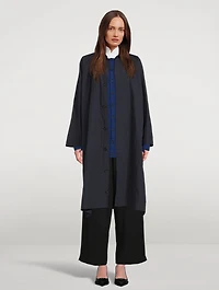 Double Stand Collar Cotton Shirt