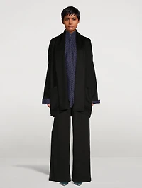 Pinstripe Cotton Poplin A-Line Shirt