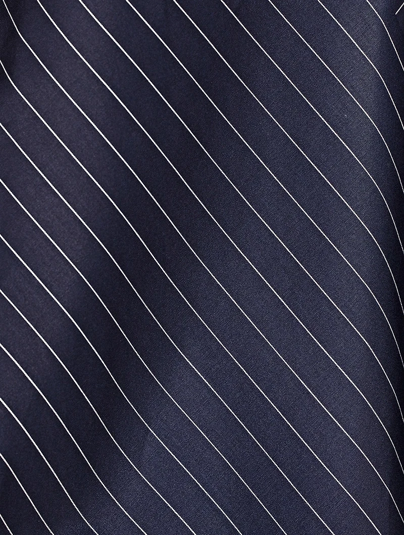 Pinstripe Cotton Poplin A-Line Shirt