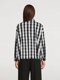 Gingham Cotton Poplin A-Line Shirt