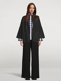 Gingham Cotton Poplin Wide Shirt