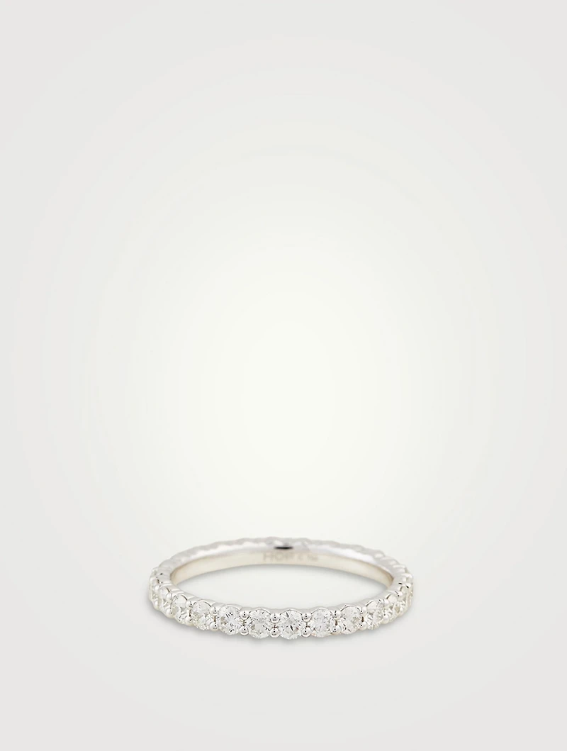 18K White Gold Signature Eternity Band With Diamonds