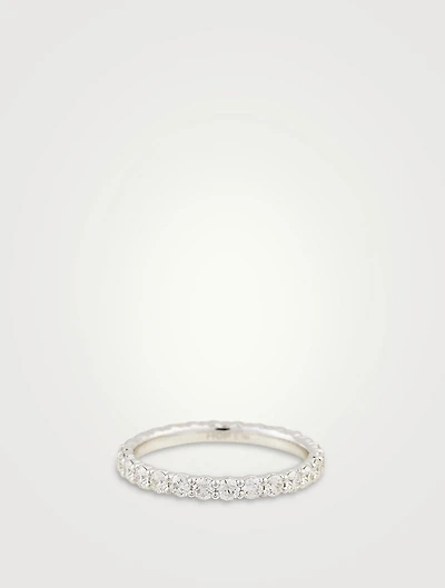 18K White Gold Signature Eternity Band With Diamonds