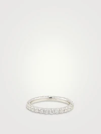18K White Gold Signature Eternity Band With Diamonds