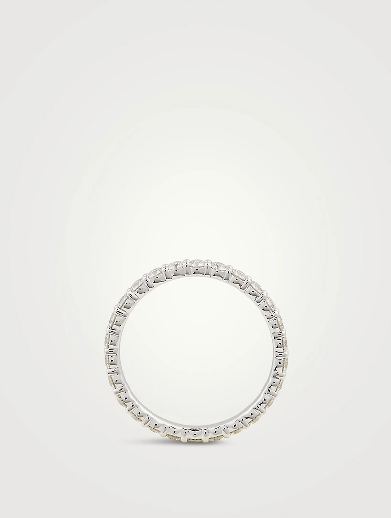 18K White Gold Signature Eternity Band With Diamonds