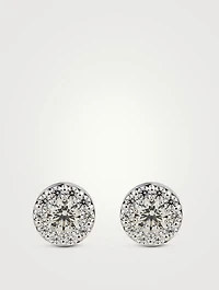 18K White Gold Fulfillment Stud Earrings With Diamonds